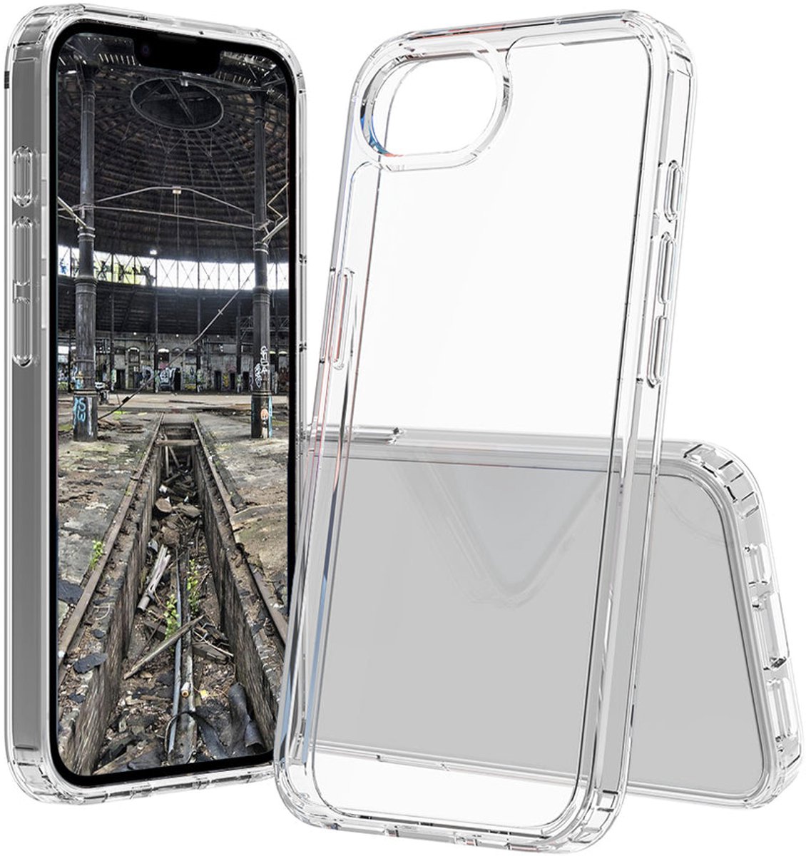 JT Berlin Pankow Clear Backcover Apple iPhone 16e Transparant Inductieve lading, Stootbestendig