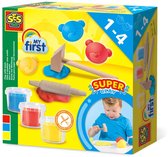 SES Creative My First Klei Set met Hamer en Roller - 3 x 90 g - Vanaf 1 Jaar - Boetseerklei - Glutenvrij - Schoencadeautjes Sinterklaas