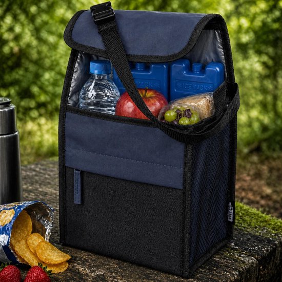 Impression Koeltas Eira - blauw - lunchpakket / drankjes - 5 liter - incl 2x koelelement van Impression — afbeelding 3