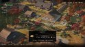 Een bovenaanzicht van een Japanse nederzetting met traditionele huizen en tuinen, met bouwelementen.