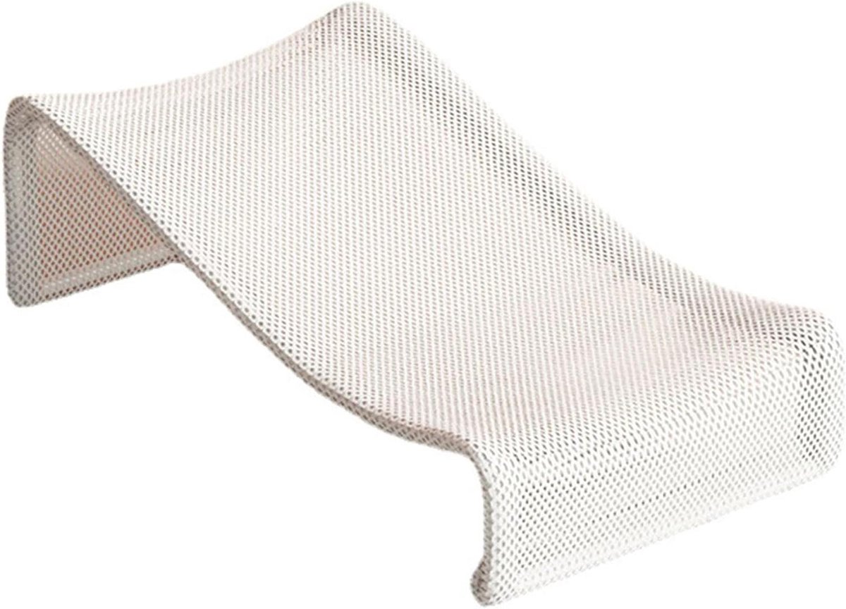 Babybadje Ondersteuning - Badkussen Peuters - Veilig Baden - Antislip Ademend - 48 x 25 x 14.5 cm - Wit