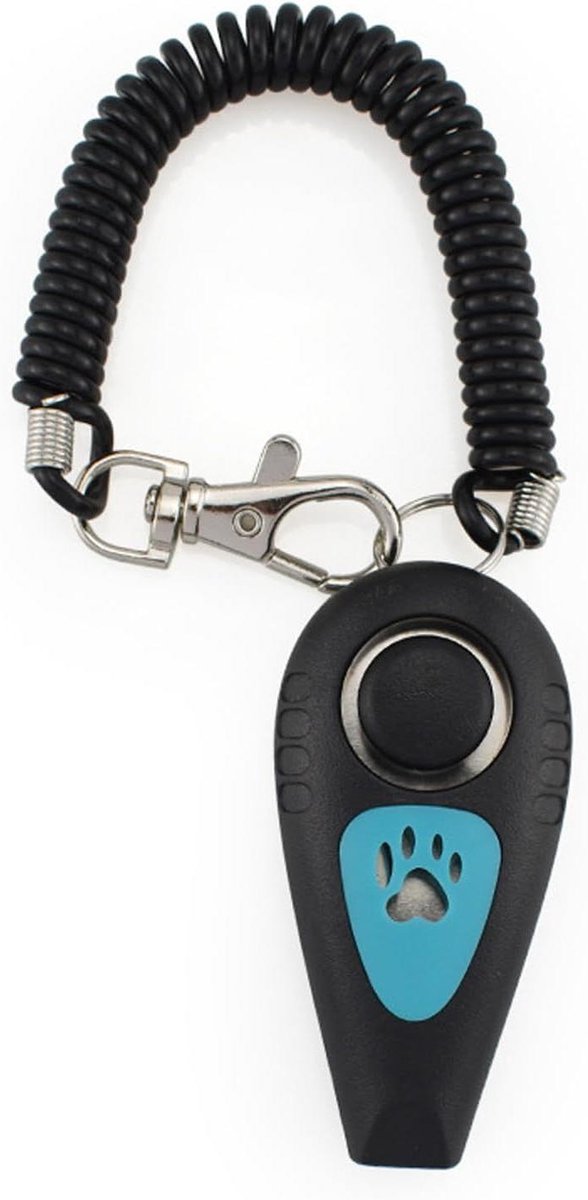 Honden Trainingsklikker - Huisdier Clicker - Gedrag Trainen - 2-in-1 Clicker Fluitje - 6.5 x 3 x 2 cm - Zwart