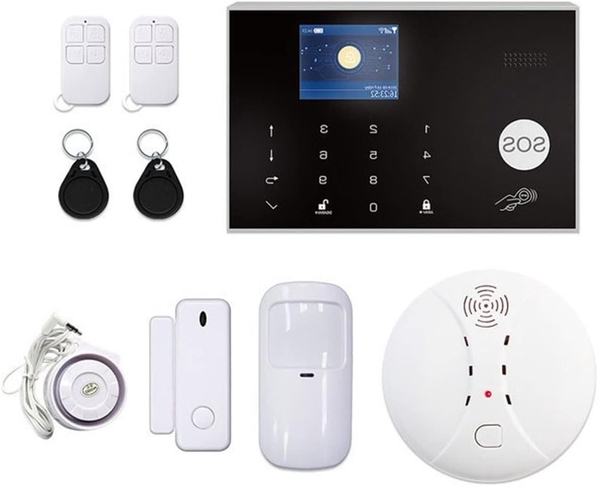 Smart Home Alarmsysteem - Inbreker Kit Beveiliging - Huis Beveiligen - Wifi en GSM Netwerk - 10 Gram - Wit