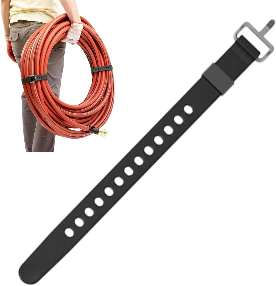 Nylon Spanband - Snelspansysteem Snelbinder - Lading Zekeren - Zelfspannend Ontwerp - 30 50 70 cm - Zwart