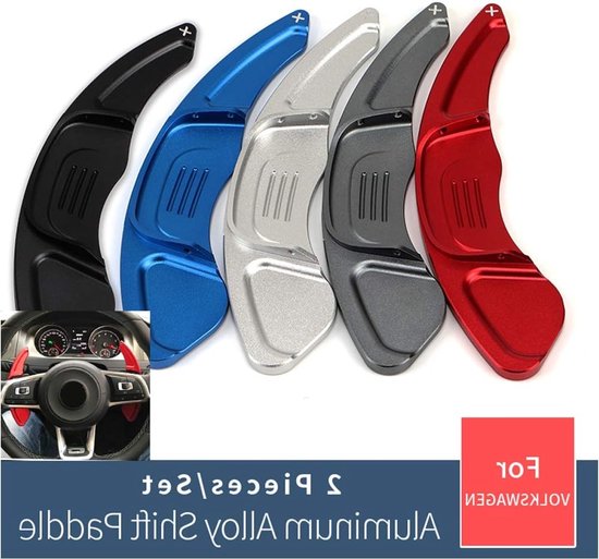 2-delige DSG stuurversnellingspeddel verlengstukken voor Golf 7 GTD GTI R TCR R-Line Polo GTI Scirocco Facelift - Aluminium versnellingspeddels, upgrade en decoratie voor stuurwiel van Merkloos — afbeelding 3