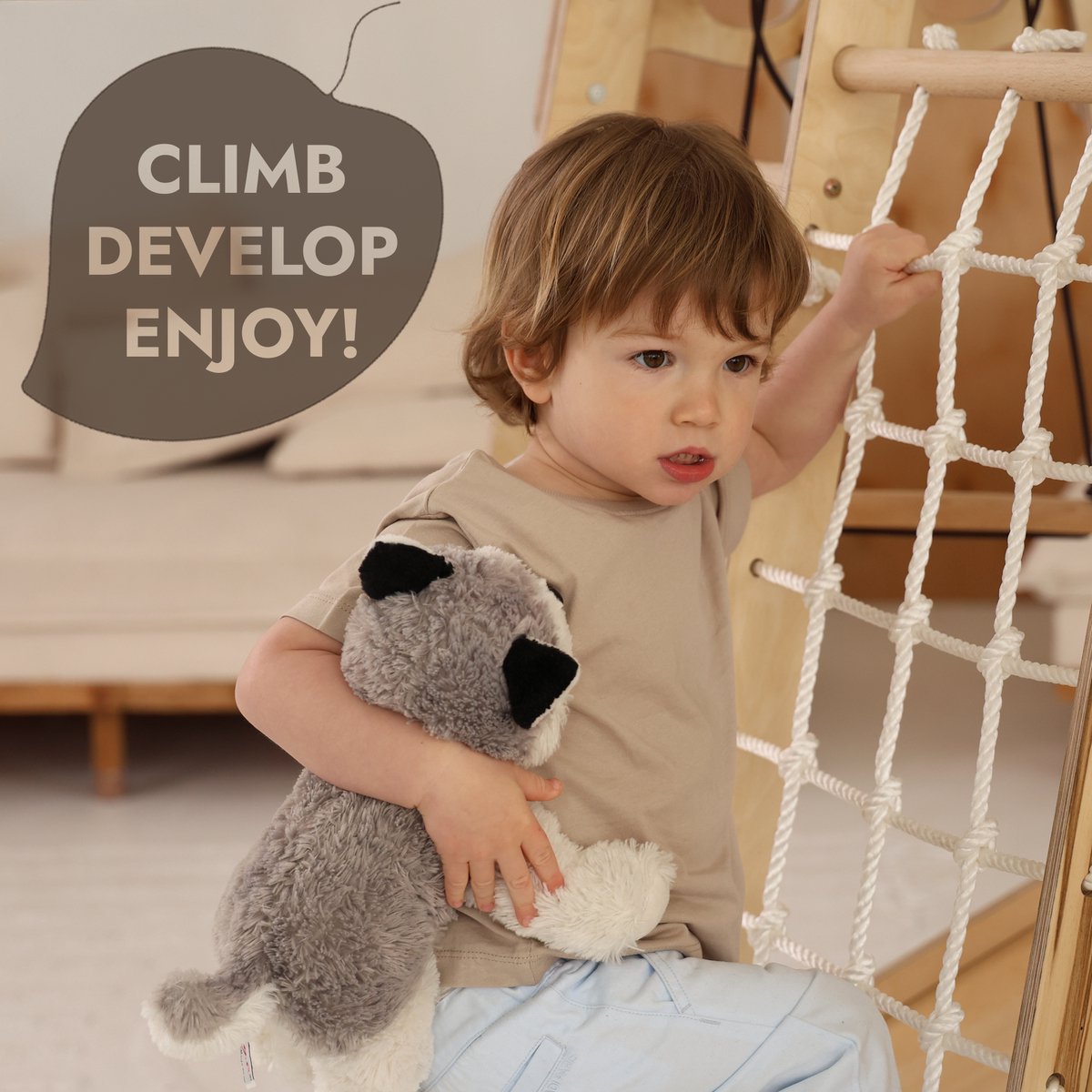 Aire de Jeux en Bois pour Enfants - 7en1 Aire de Jeux + Ensemble de Balançoires + Toboggan + Complément artistique