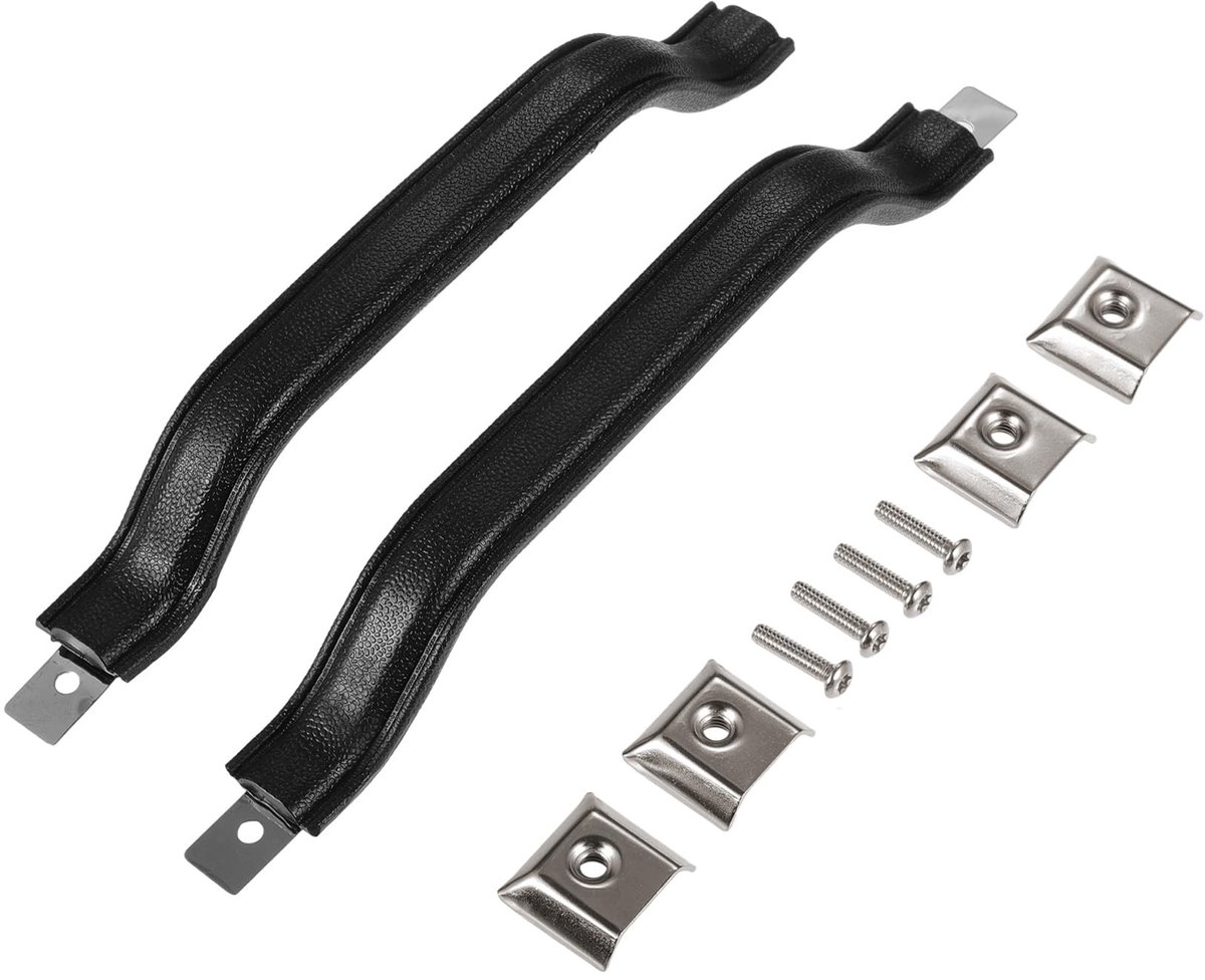 aladdien - Deurgreep Trekriem Set - Duurzaam IJzer - Zwart - Vervangingsset - Slijtvast en Corrosiebestendig - Geschikt voor Jeep Wrangler YJ en CJ