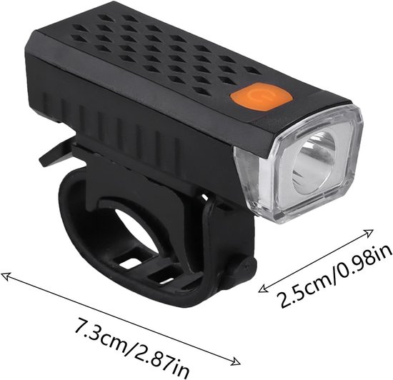 VHV - Fiets voorlicht - LED fietslamp - oplaadbare koplamp USB oplaadbaar waterbestendig - voor stadsfiets, racefiets en mountainbike — afbeelding 2
