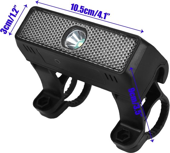 VHV - Scooter Fietsverlichting Voorlicht - Solar LED Voorlicht Fiets voor Nacht Rijden - 300 mAh accu, slimme sensor - voor Fiets, Elektrische Step, Skateboard en Avondritten — afbeelding 4