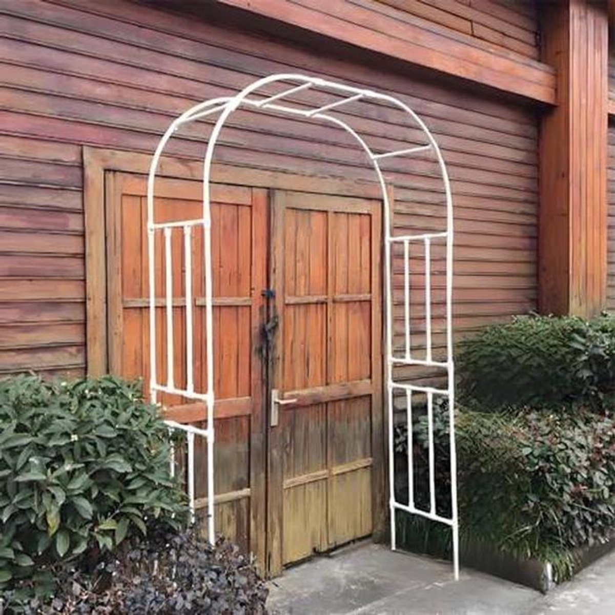 Metalen Tuinboog - Rozenprieel Klimplanten - Tuin Decoratie - Gegalvaniseerd Staal Frame - 150x240cm - Wit