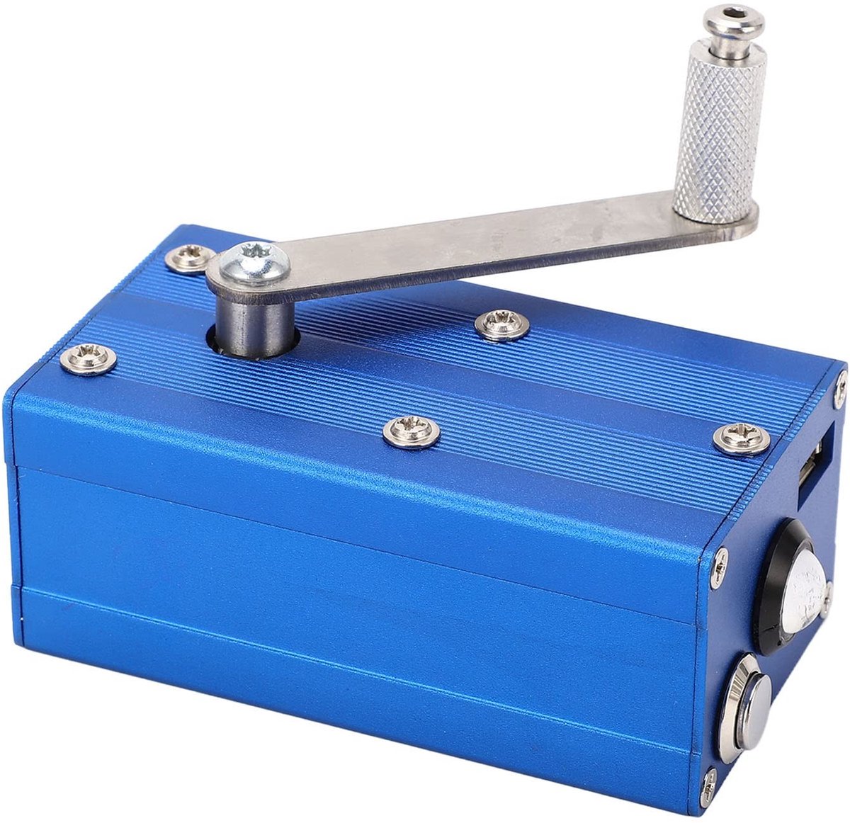 aladdien - Krachtige Handmatige Dynamo Oplader - Draagbare Telefoonoplader voor Noodgevallen - Blauw - Outdoor Generator - Geschikt voor Camping en ...