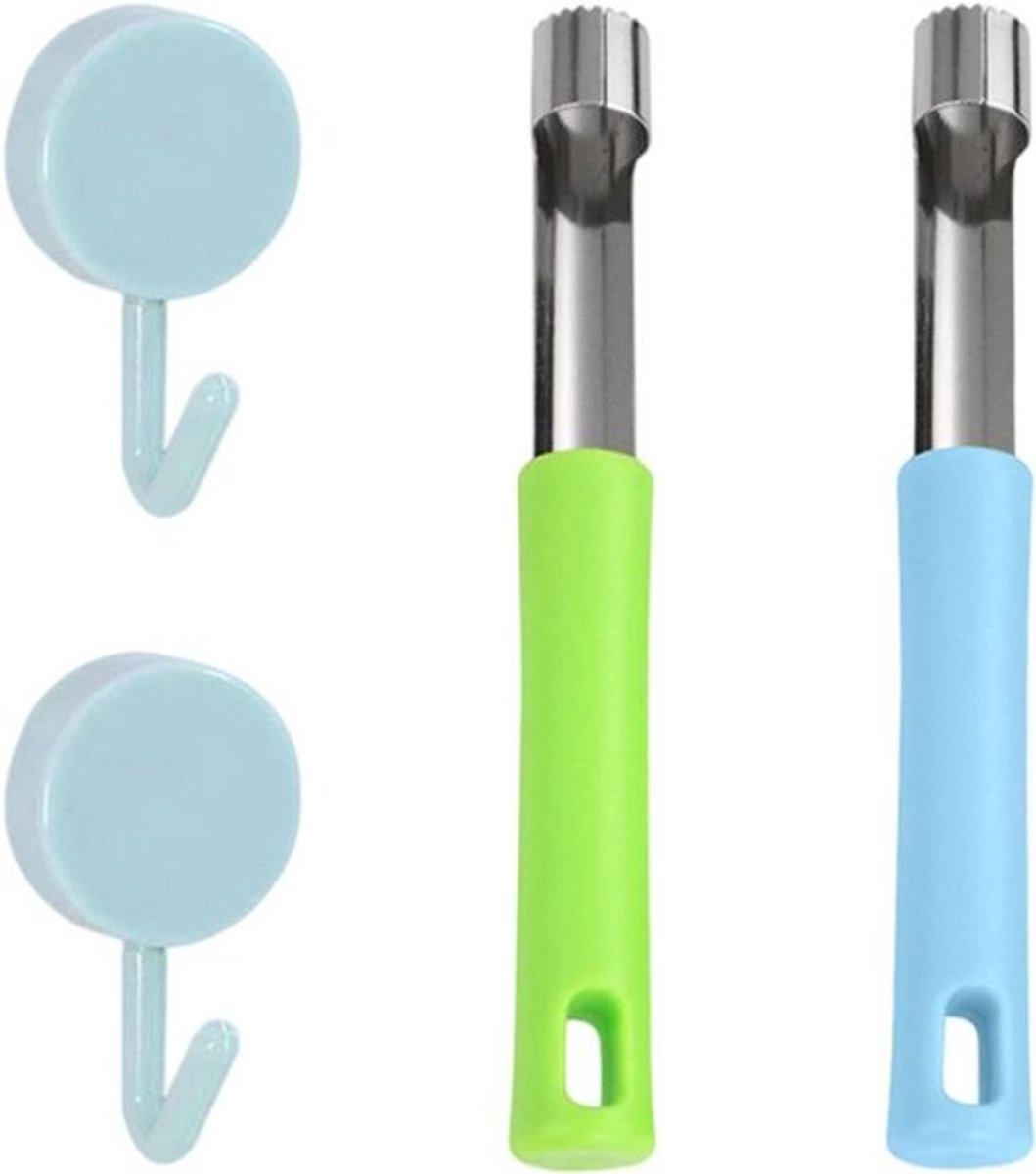 Handmatige kern remover - 2 stuks fruitpitten verwijderen en 2 stuks haken