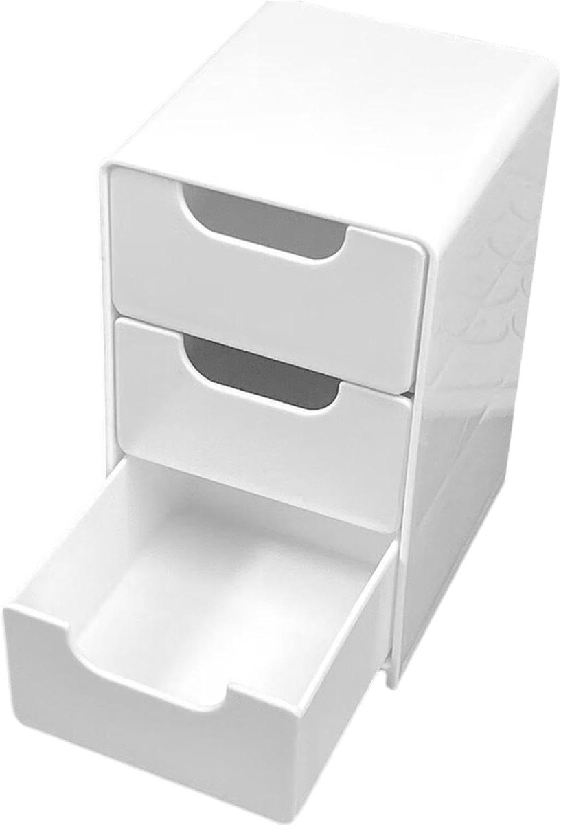 Bureau Opbergunit - Laden Organizer - Bureau Organiseren - Stapelbaar Ontwerp - 13x8x9 cm - Wit