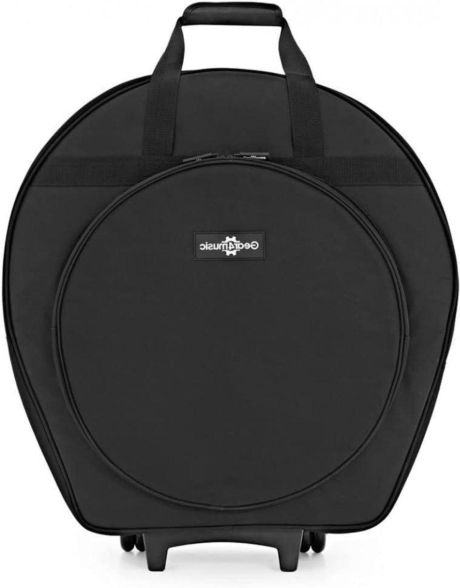 Bekkenkoffer met wielen - Cymbal tas - Muziek transport - Interne verdelers - 22 inch - Zwart