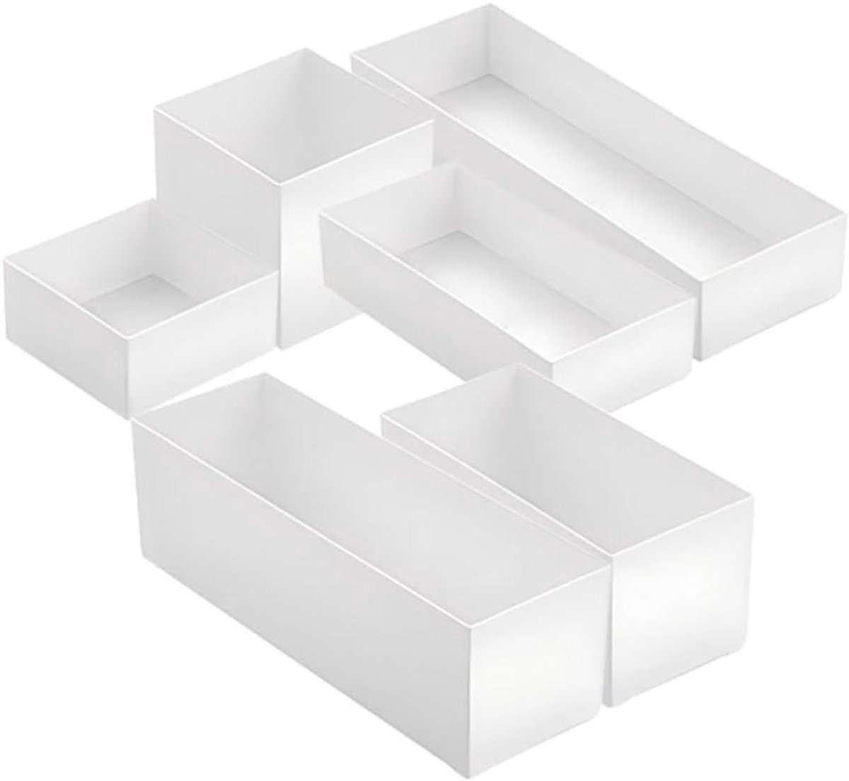 Keukenlade Organizer - Bestekbak Lade - Keukengerei Ordenen - 6 Compartimenten - 27.4 cm - Wit