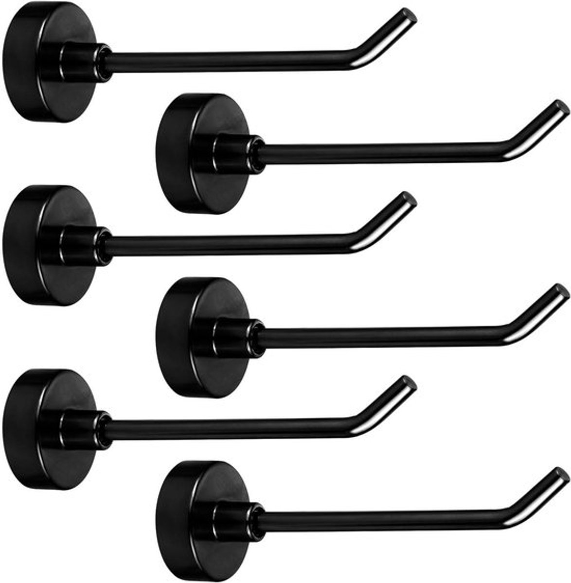 Magnetische Haken - Sterke Magneethaken - 0,77kg - Zware Magneethaken - 7cm Lang - Cruisehaken Muurhaken - Magnetische Hangers voor Cruiseschip Garage Keuken Koelkast (Zwart)