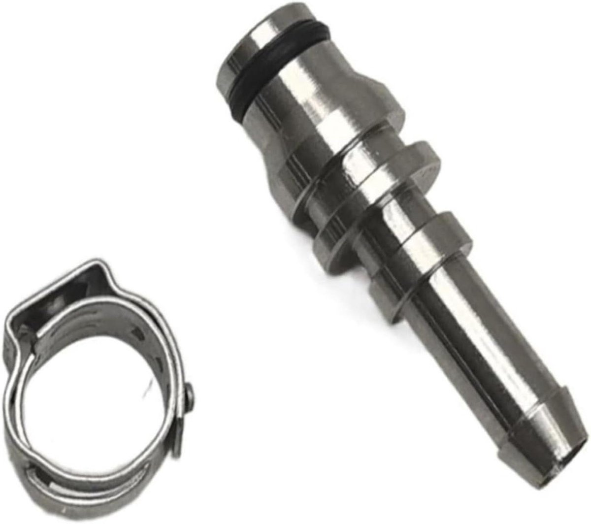 Slangaansluitsteel - Slangconnector Tapijtreiniger - Vervangen Reinigeronderdeel - Roestvrij Staal 304 - 1 verpakking - Zilverkleurig