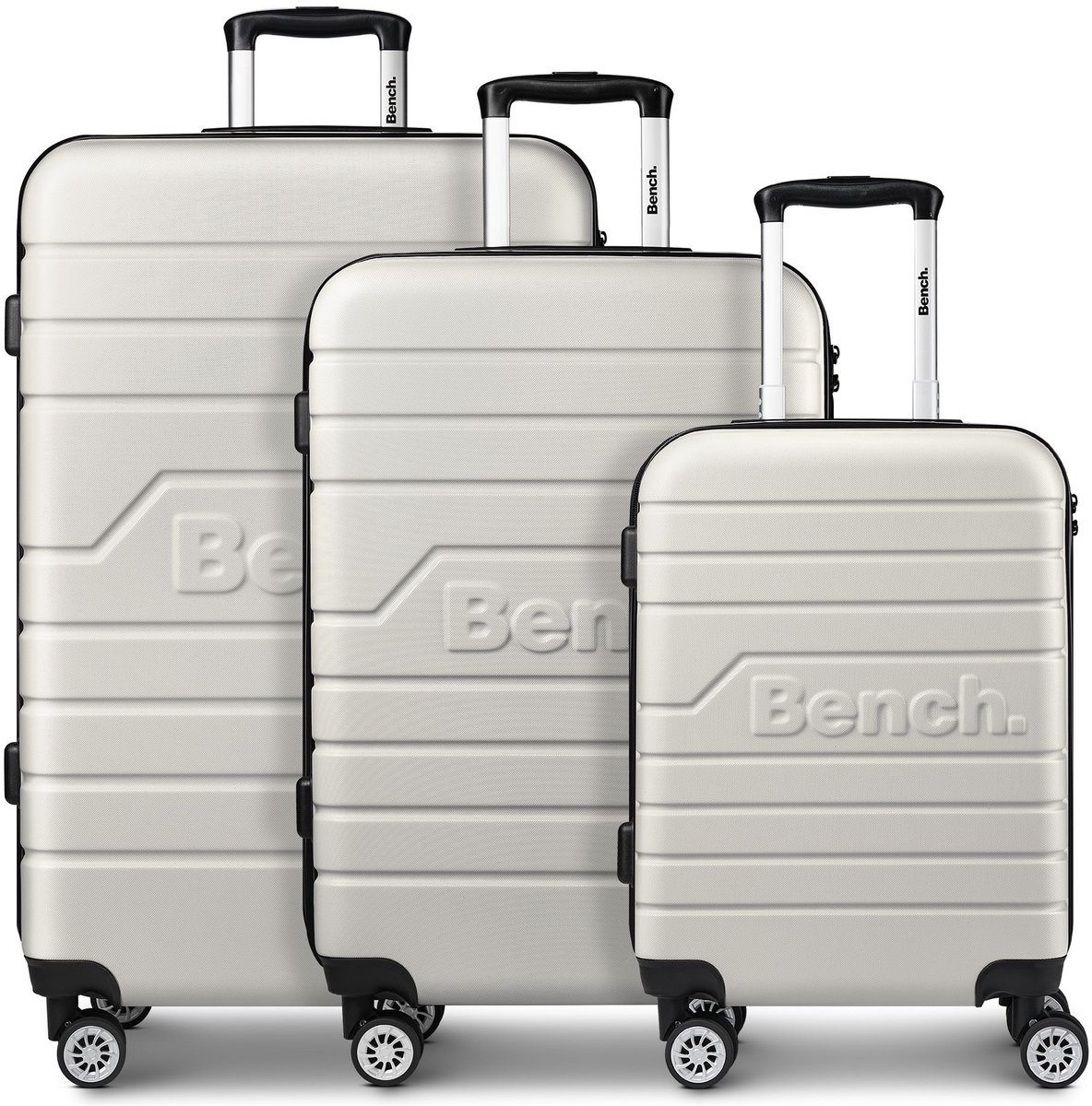 Bench Seattle 4 wielen Kofferset 3-delig - Harde bagage - TSA slot - stone-grey