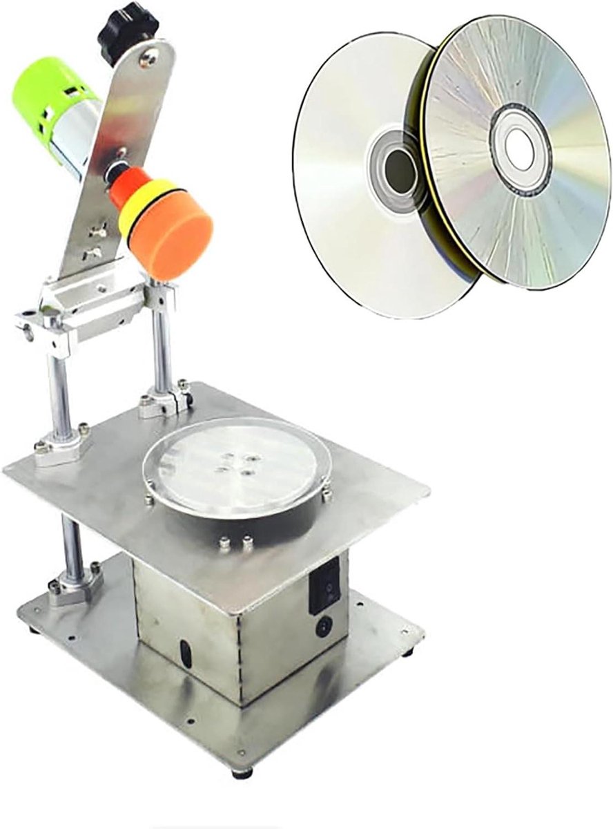 Schijf Polijstmachine - CD DVD Reparatie - Schijven Herstellen - Gerichte Krasverwijdering - 4 kg - Wit