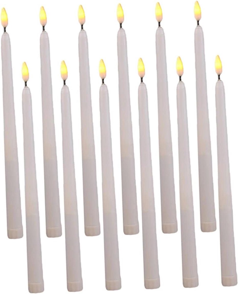 WOONEKY 12 Stuks Led-kaarslampjes Voor Halloween Decoratieve Lampen Met Realistisch Flikke