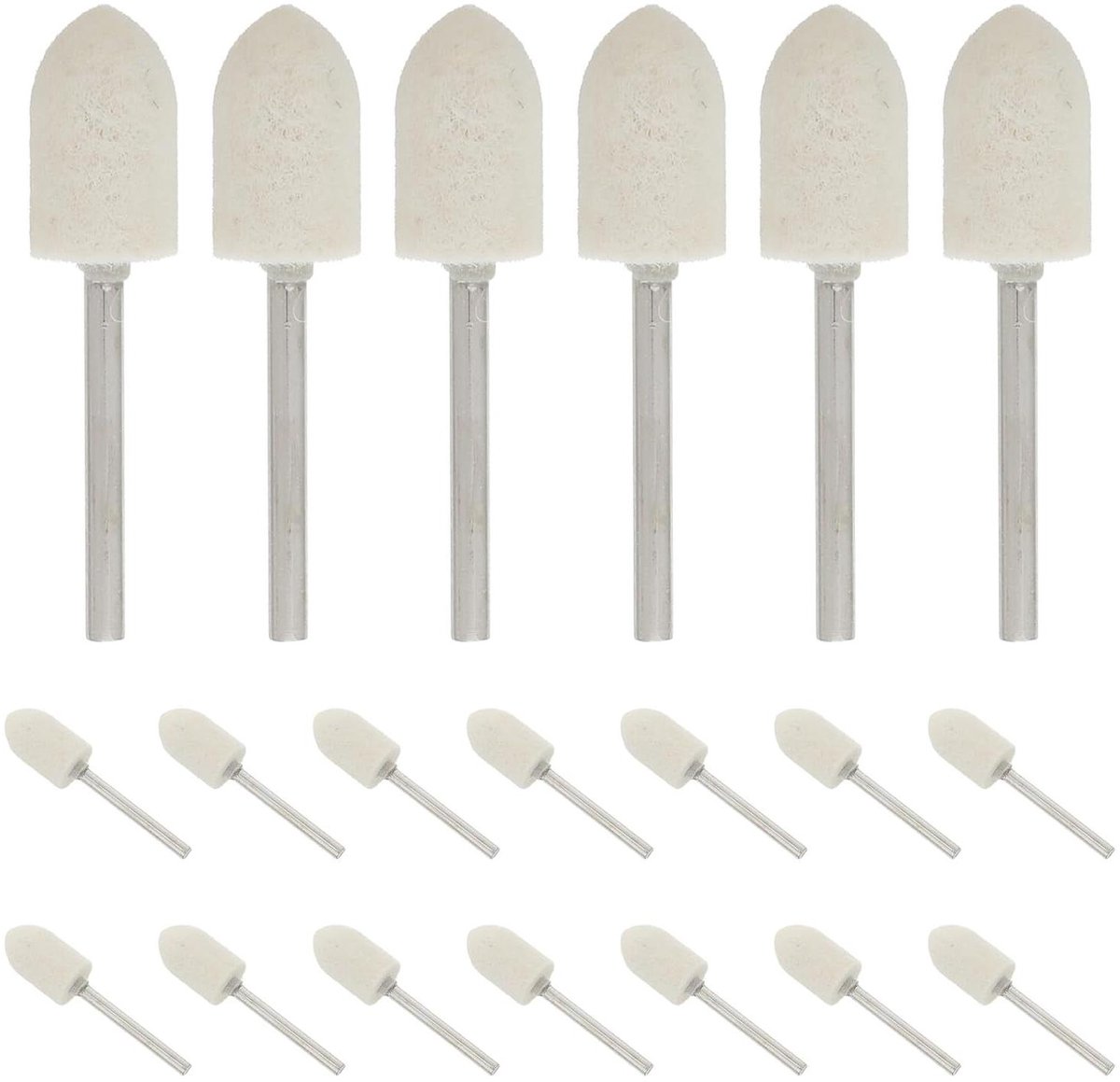 Polijstbits Set - Vilt Polijst - Metaal Polijsten - Gelijkmatige Druk - 20 Stuks - Diverse Kleuren