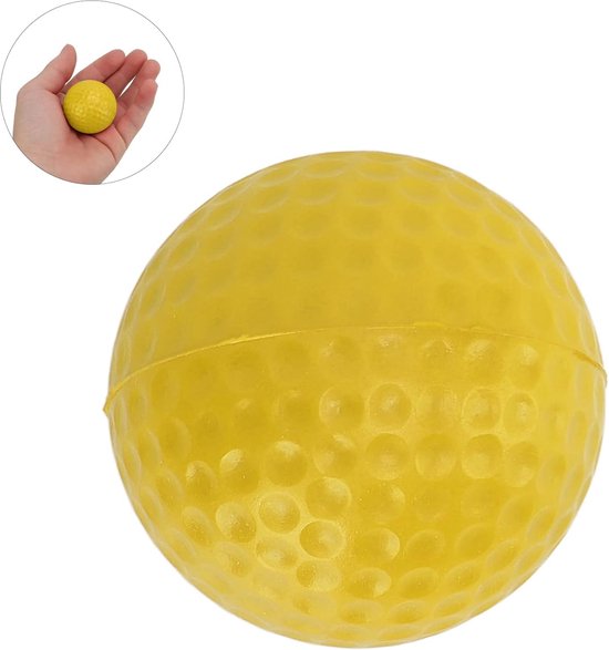 Foam Golf Oefenballen - Zachte Golfballen - Golftraining Binnen - Realistisch Gevoel - Bulk Pakket - Geel — afbeelding 5