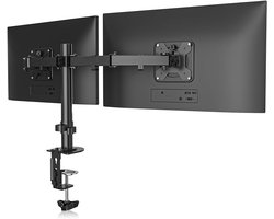 Dubbele Monitorhouder - Bureau arm - Werkplek organiseren - In hoogte verstelbaar - 13-27 inch - Zwart