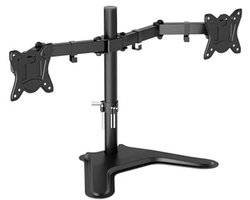 Dubbele Monitor Arm - Bureau Mount - Ergonomisch Werken - Volledige Bewegingsvrijheid - 13-32 Inch - Zwart