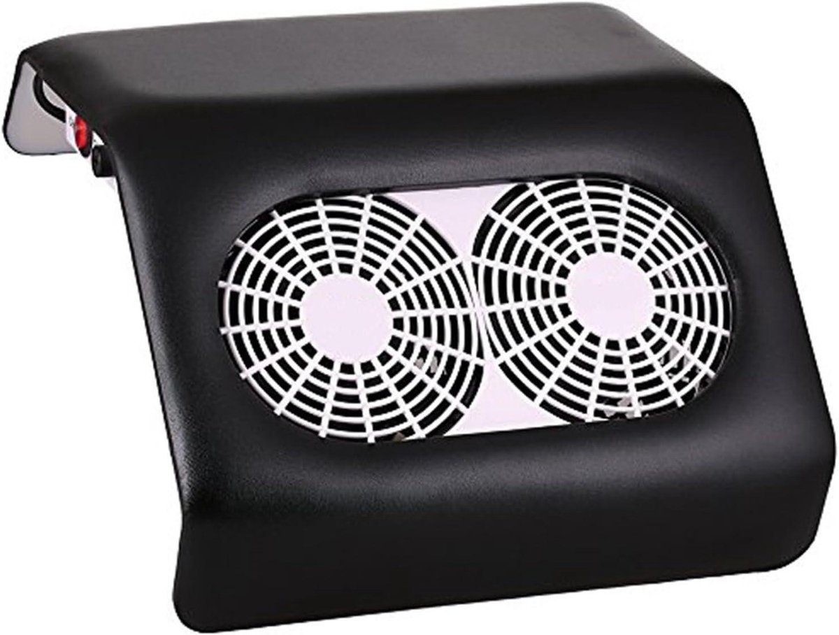Nail Dust Collector - Manicure Stofzuiger - Nagelstof Afvangen - Krachtige Dubbele Ventilator - 48W - Zwart