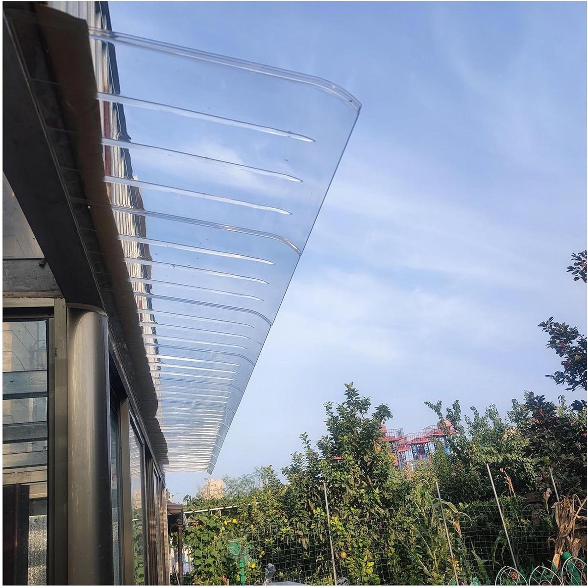 Regen Luifel - Buiten Overkapping - Deur Beschermen - Duurzaam Polycarbonaat - 40 x 130 cm - Transparant