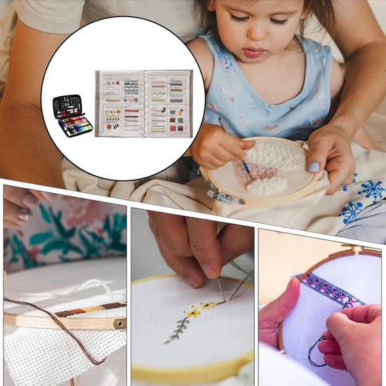 Borduursteken boek - Handwerk gids - Creatief handwerken - Hoogwaardig materiaal - 106 pins - Set — afbeelding 3