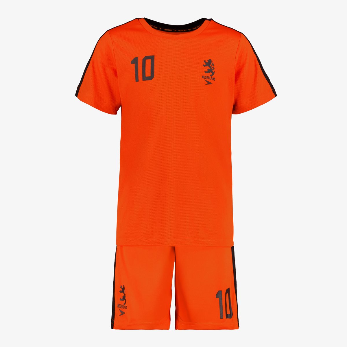 Dutchy tweedelig kinder sport set oranje zwart - Maat 164