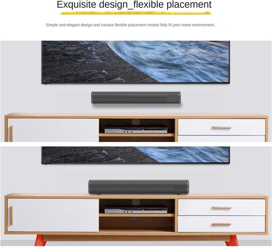 Draadloze Soundbar - Home Cinema - Film Kijken - Meerdere Geluidsmodi - 60W Vermogen - Zwart — afbeelding 4