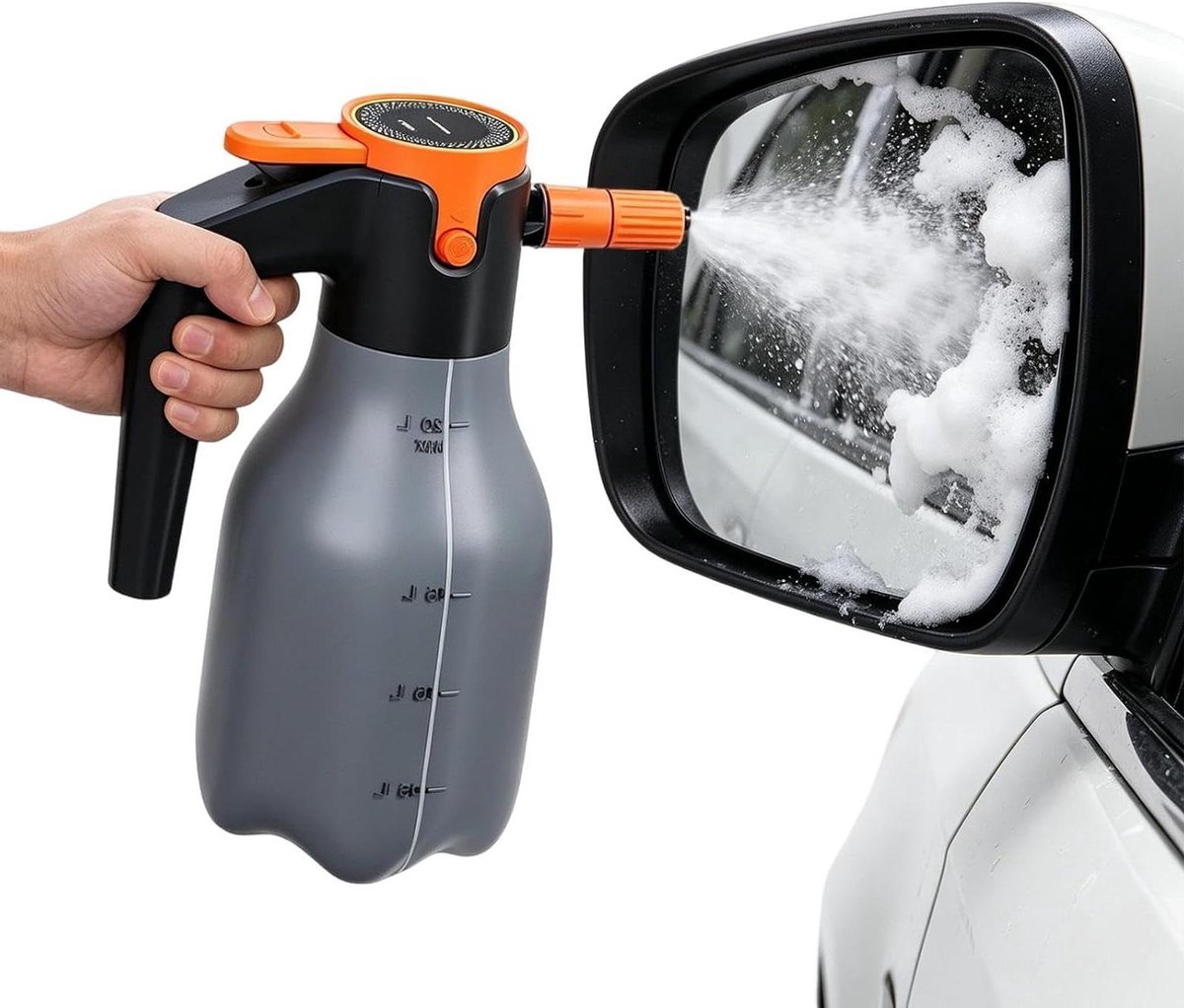 Schuimsproeier Oplaadbaar - Schuimlans Draadloos - Auto Reinigen - Constante Schuimafgifte - 2 liter - Wit
