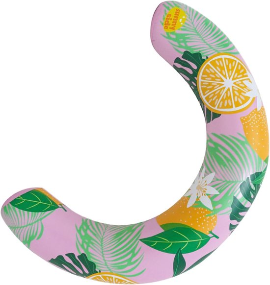 Zwembad Drijver - Luchtbed Water - Ontspannen Drijven - Stevige Elastische Band - 75x50 cm - Roze Gestreept — afbeelding 5