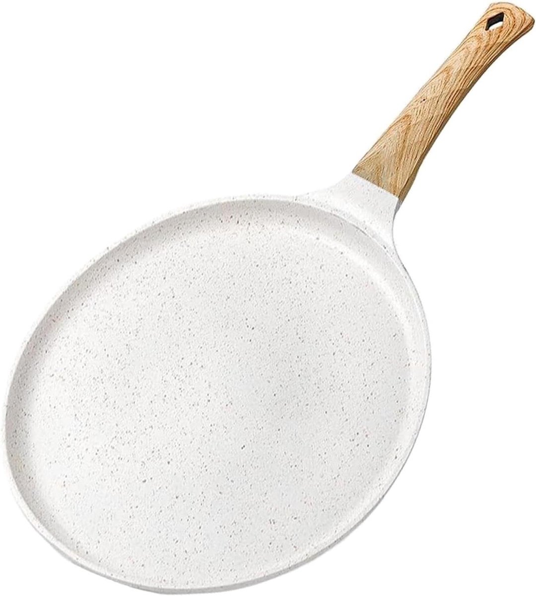 Koekenpan - Inductie pan - Lekkere pannenkoeken - Antiaanbaklaag - 24 cm - Wit
