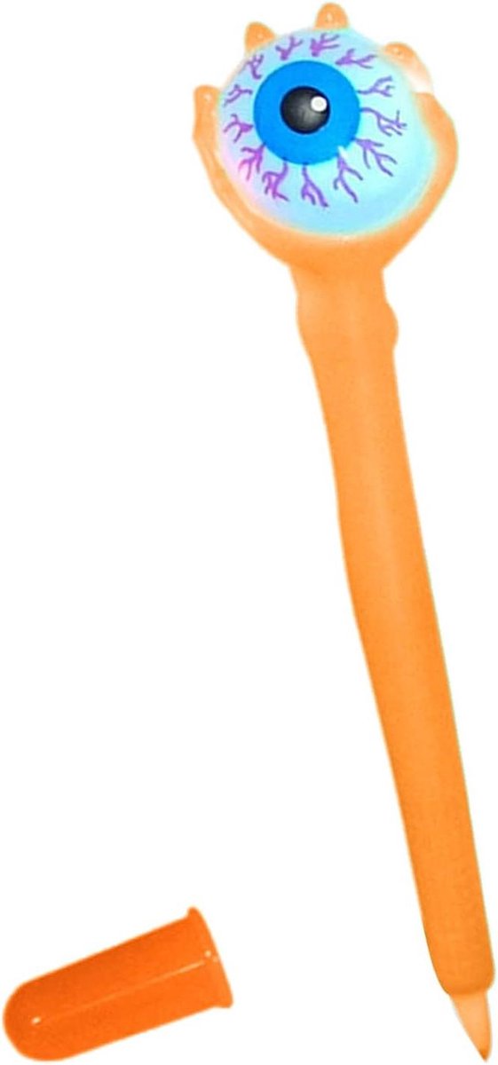 Halloween Pennen - Markeerstiften Schrijfpen - Themafeest - Gloeien in donker - 12 cm - Oranje