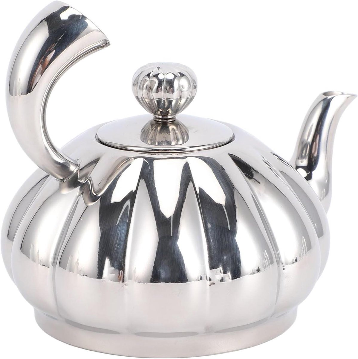 Theepot RVS - Kookplaat Theemaker - Drankjes Zetten - Spiegelgepolijst Ontwerp - 300 ml - Zilverkleurig