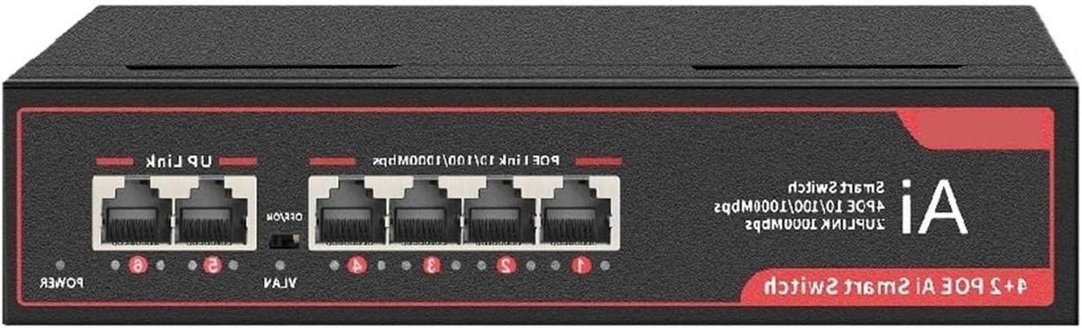 Netwerk Switch - Ethernet Hub - Apparaten Verbinden - Industriële Kwaliteit - 4 Poorten - Zwart