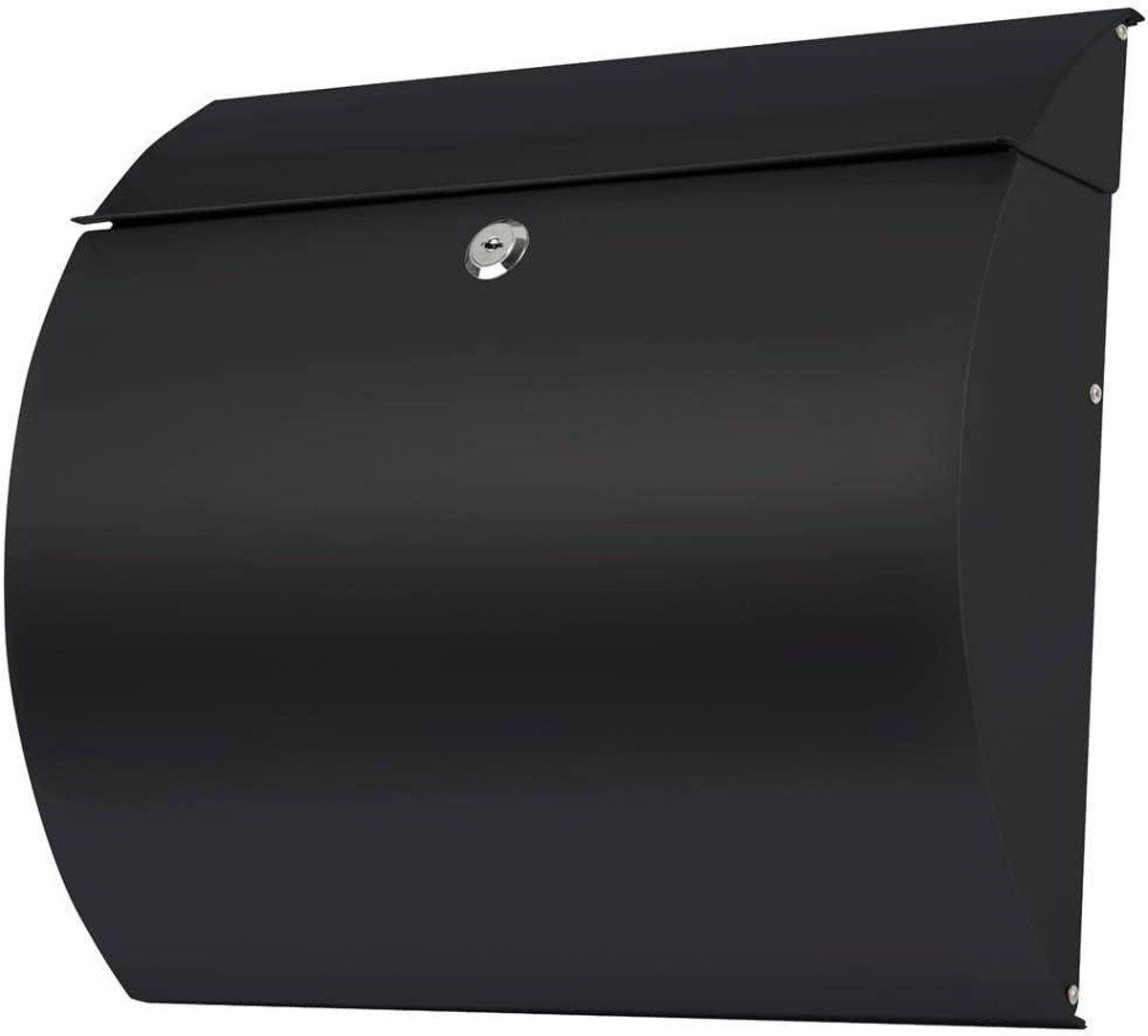 Brievenbus - Postkast - Post Ontvangen - Cilinderslot - 34x39x12cm - Zwart