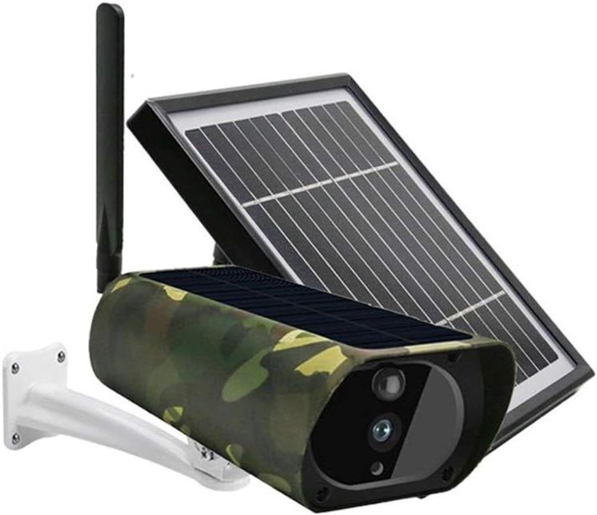 Buiten Camera - Beveiligingscamera Draadloos - Woning Beveiligen - Zonne-energie Aangedreven - 1080P HD - Zwart