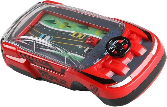 Autoracegame - Rijsimulator Spel - Familie Entertainment - Interactief Twee Spelers - 15x75x5 cm - Blauw — afbeelding 2
