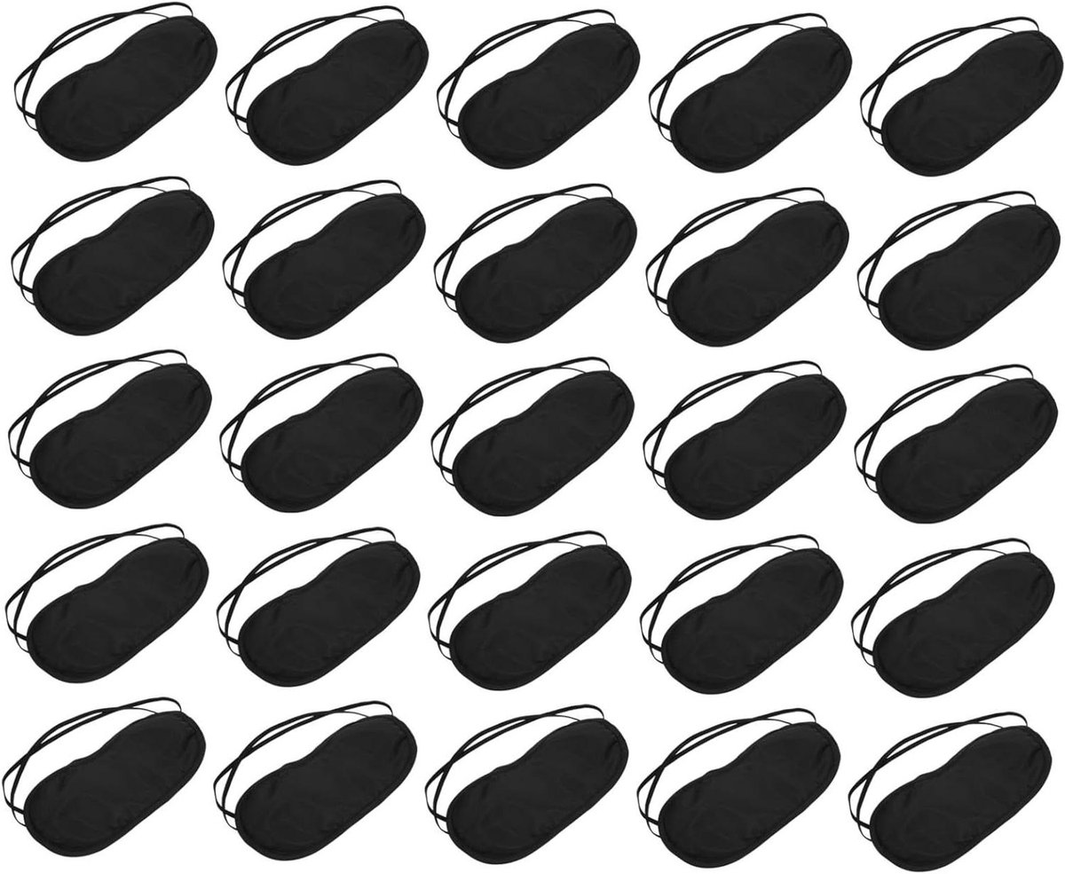 Elastisch Oogmasker - Zacht Lichtdicht - Diepe Nachtrust - Huidvriendelijk Materiaal - 60 Stuks - Zwart