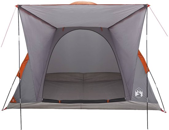 vidaXL - Kamperen - tent - Grijs - en - Oranje - 2-persoons - Polyester - en - Staal van Vidaxl — afbeelding 5
