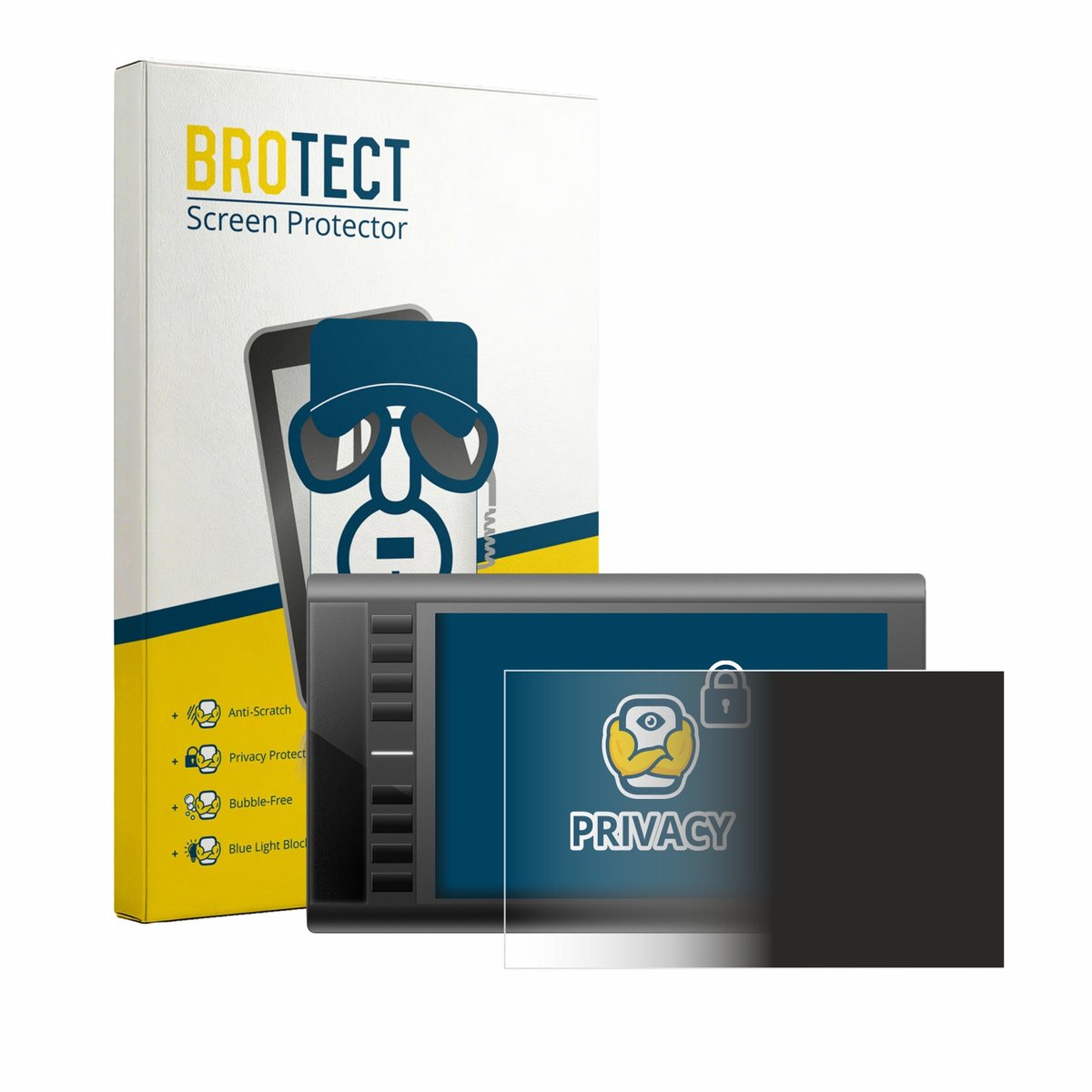 BROTECT - privacy screenprotector voor Ugee M708 - Folie Beschermfolie Blauwlichtfilter