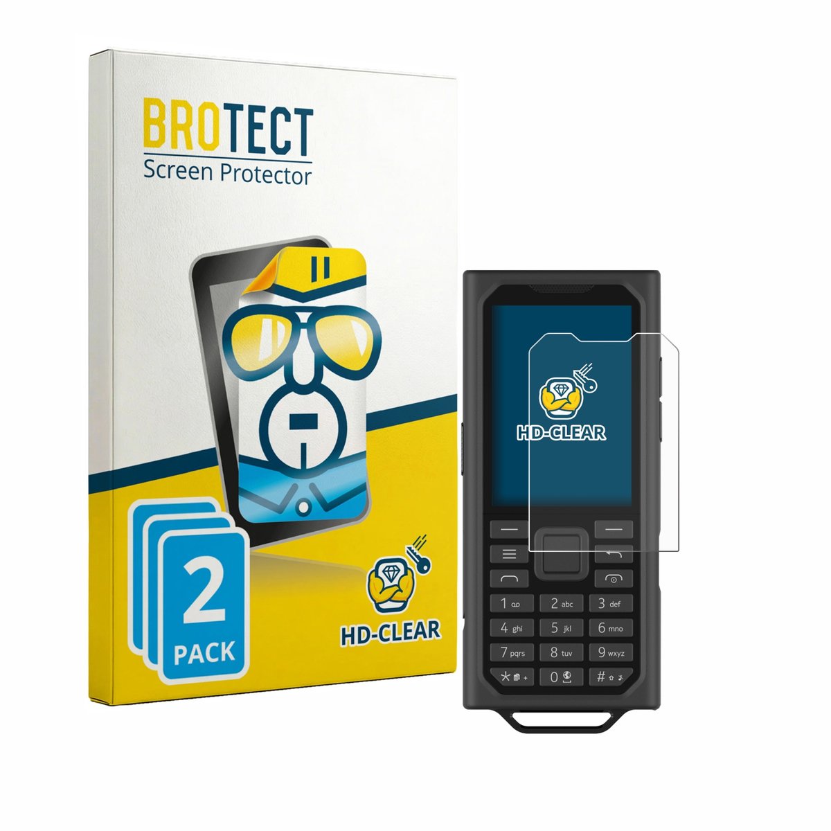BROTECT - Screenprotector voor HMD Terra M - Folie Beschermfolie transparant 2 Stuks