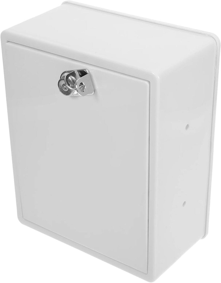 Brievenbus Pakketkluis - Deurbrievenbus Vergrendelbaar - Post Veilig Ontvangen - Weerbestendige Constructie - 22 x 18 x 9.5 cm - Wit