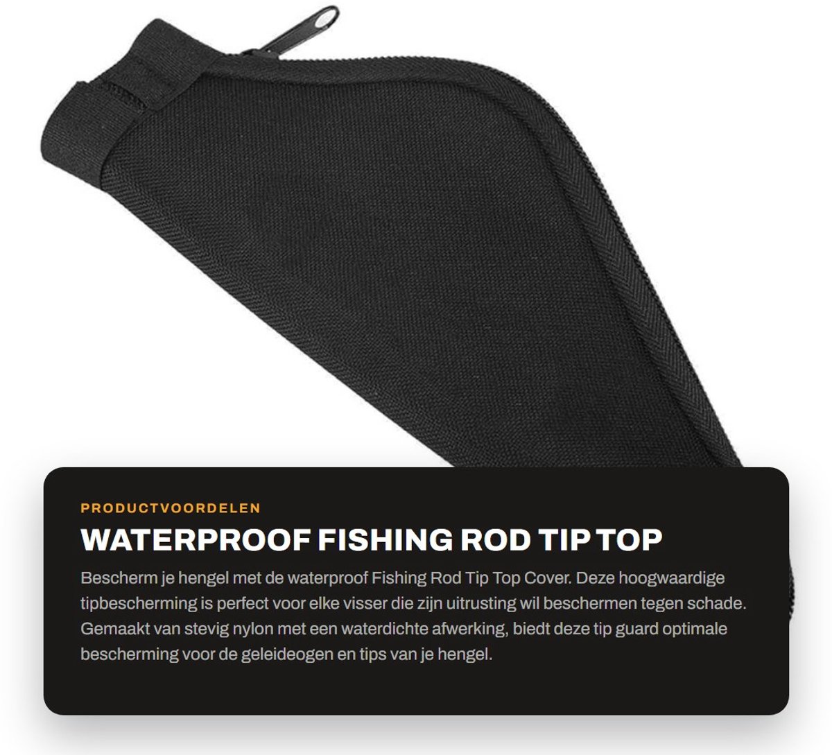 Dailygoods- Hengel Tipbeschermer Waterdicht - Hengeltip Cover - Nylon Materiaal - Duurzaam - Lichtgewicht - Effectieve Bescherming - Hengeltas