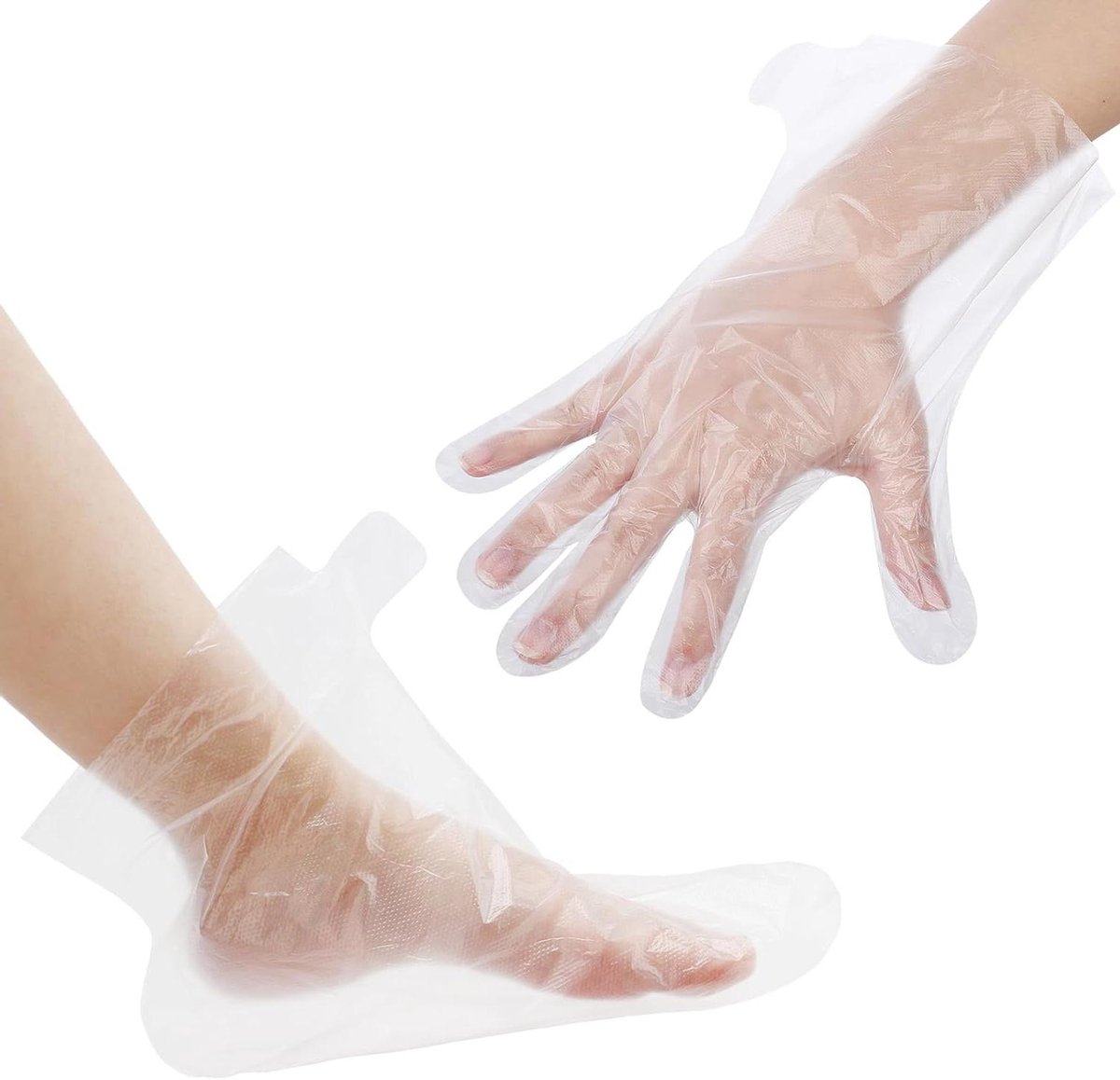 Paraffinebad Maskers - Hand Voet Zakken - Huidverzorging Thuis - Extra Dik Materiaal - 200 Stuks - Transparant