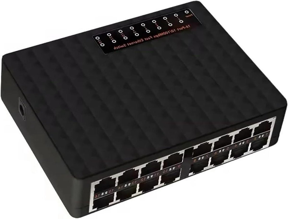 Ethernet-switch met 16 poorten, 10/100 Mbps, netwerkswitch, 16-poort, Swicth RJ45-hub, internetsplitter (U/*S-stekker)